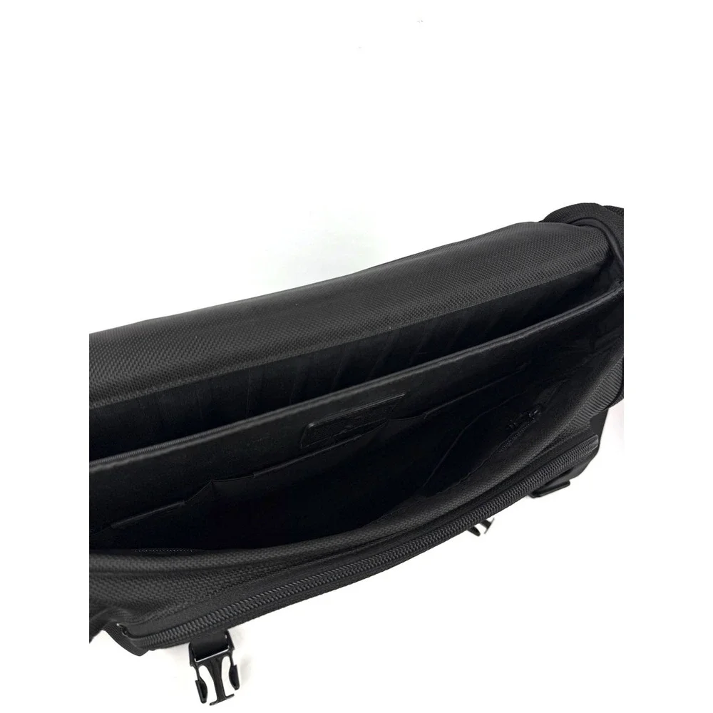 Tumi Alpha Briefcase Slim Black Portfolio Ballistic Nylon Laptop Bag Travel
